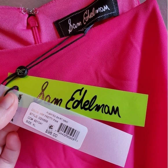 NWT Sam Edelman Pleated Pink Maxi Dress - Picture 16 of 16